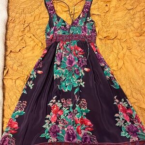 Silk floral dress
